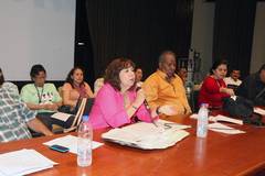Hilda Pino, Presidenta de la CAPSTUCV junto al Presidente de Sinatra UCV, Eduardo Sánchez