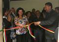 Autoridades de la FHE durante la inauguración