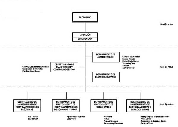 estructura organizacional de una. Estructura Organizacional