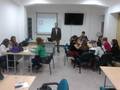 El Prof. Tirado dando su clase
