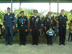 Capitán Víctor Avendaño, Teniente Freddy Rodríguez, Coronel Jorge Ugarte, Mayor Nelia Oropeza y Primer Teniente Edison Tarazona.